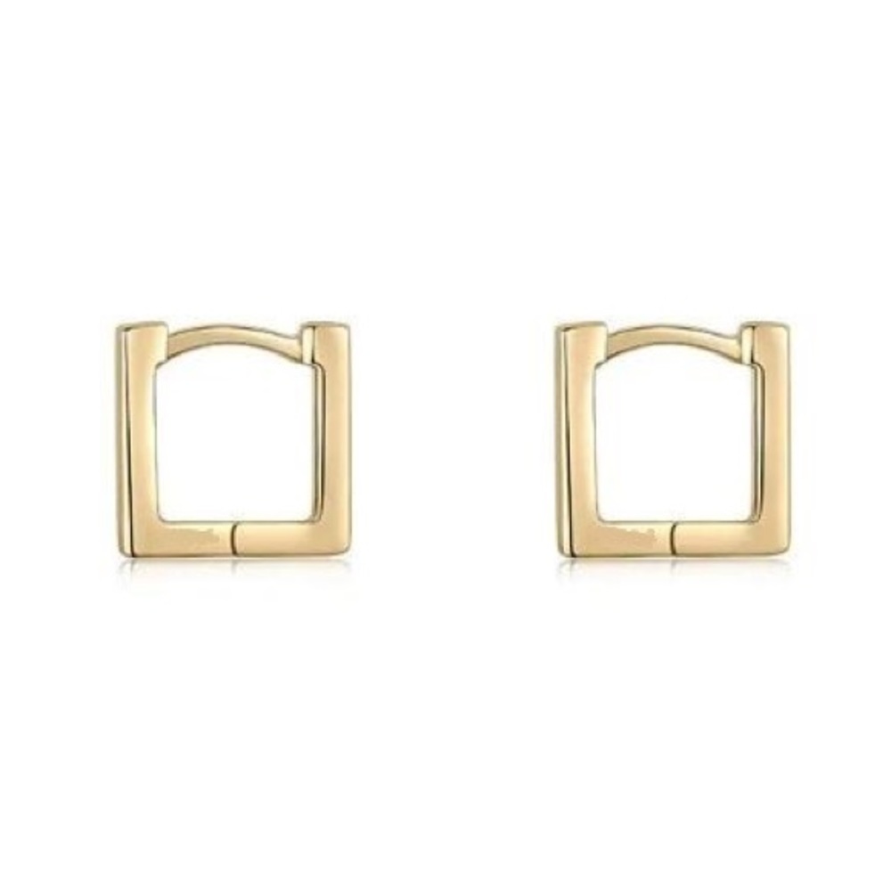 *Vermeil* Square Block Small Hoops